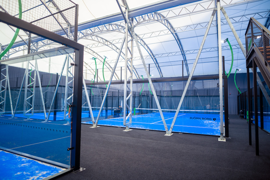 Padium padel club in Canary Wharf, London