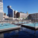 plans revealed forfloating padel courts in Liverpool.