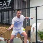 John Terry competing in the EA7 Armani World Legends Padel Tour in London.