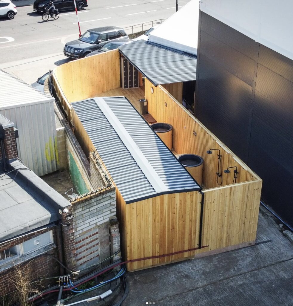 The sauna area at The Padel Yard in Wandsworth