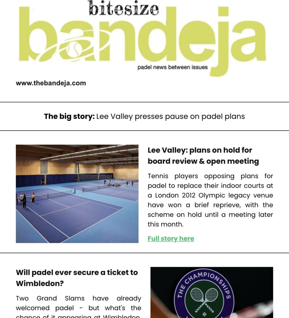 Lee Vally puts padel plans on hold