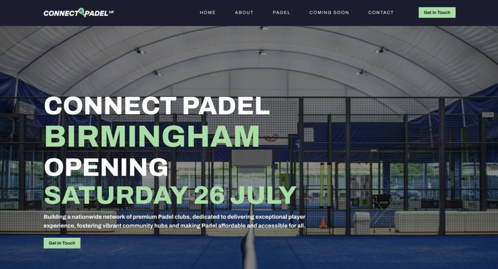 Lily James-backed Connect padel UK is opening padel courts in Birmingham.