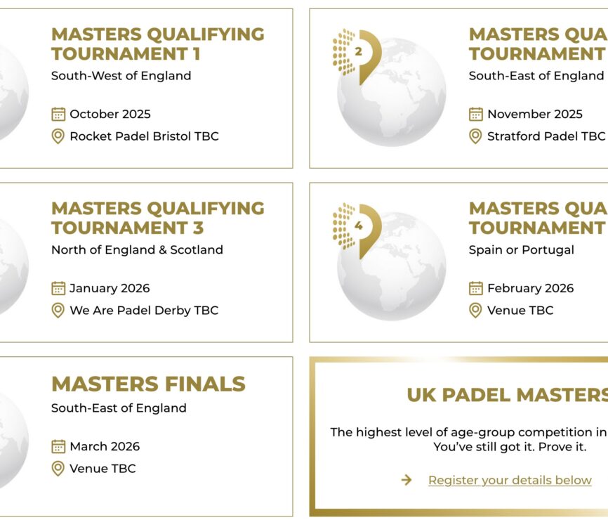 UK Padel Masters championship qualifying rounds