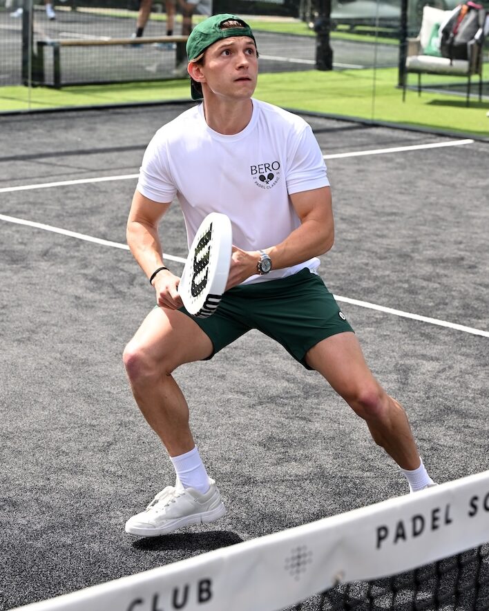 Tom Holland, Bero Beer London Pro Am padel competition, Padel Social Club.