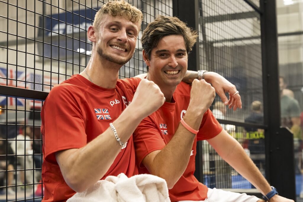 George Weller and Rafa Vega at the Anglo American Padel Cup